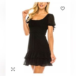 B. Darlin Red Square necked Ruffled Dress